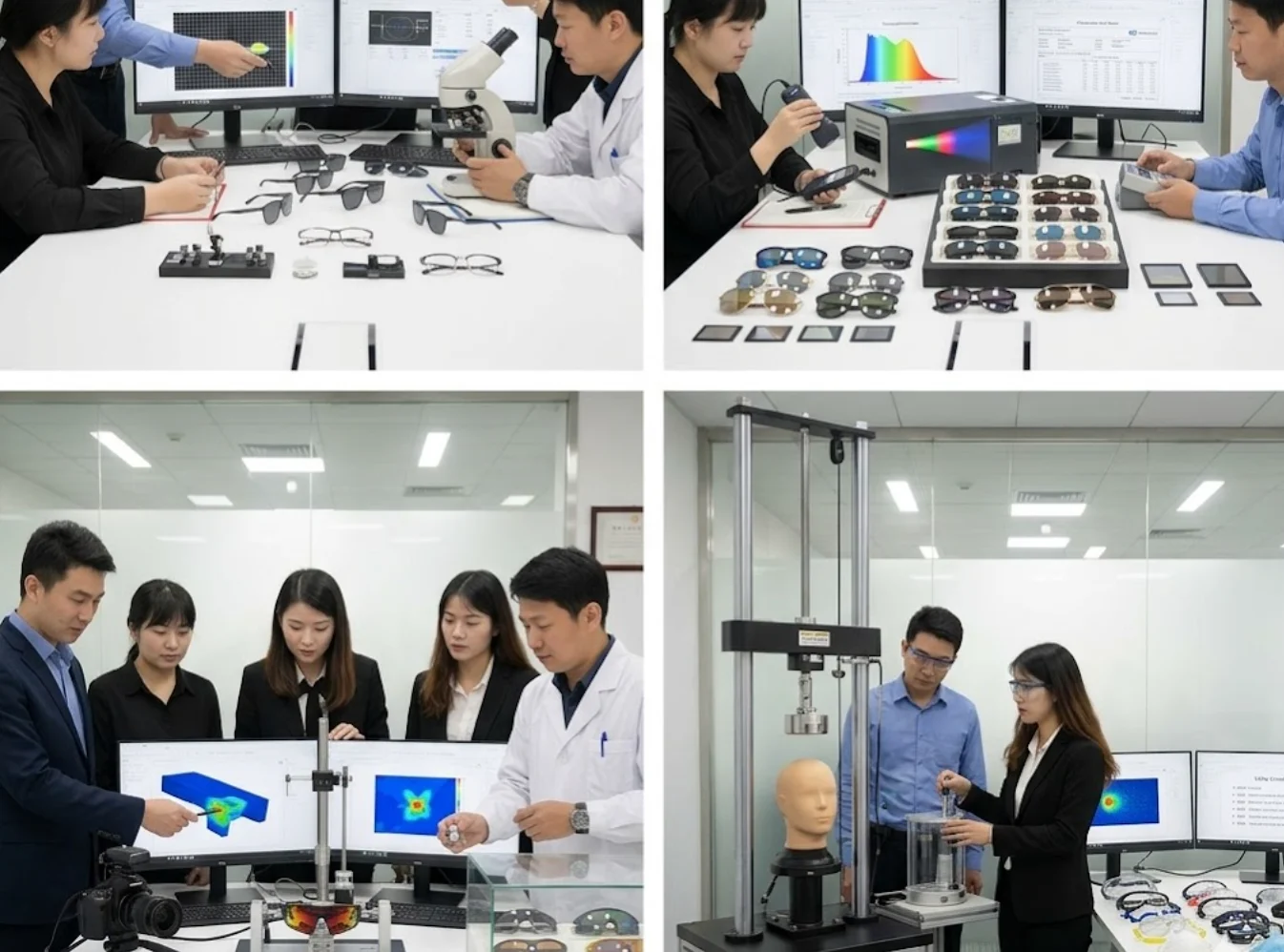 category qc eyewear reading glasses sunglasses sports safety testing process