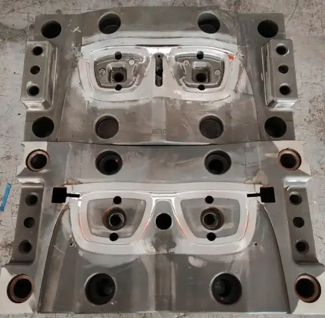 safety glasses mold accuracy frame symmetry angle adjustment injection mold precision