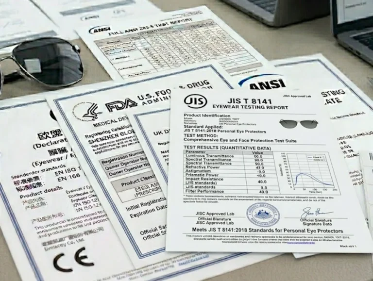 jis t8141 eyewear japan testing visual quality surface finish inspection