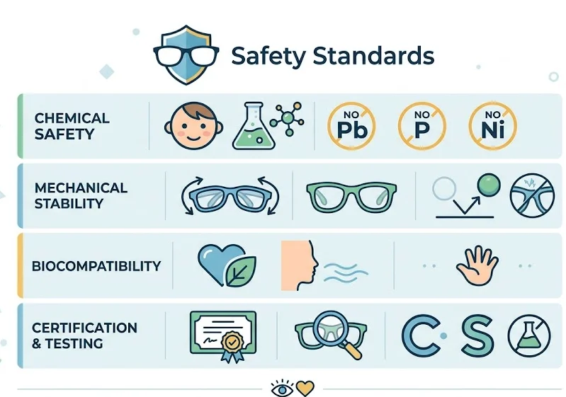 kids eyewear flexibility test bending temples durability comfort testing