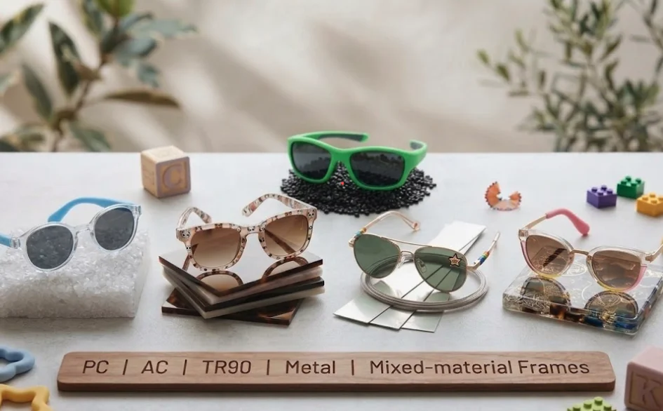 kids eyewear materials pc tr90 rubber flexible lightweight frames children