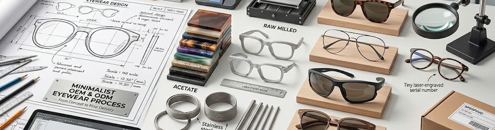 oem odm eyewear custom service sunglasses manufacturer design production process