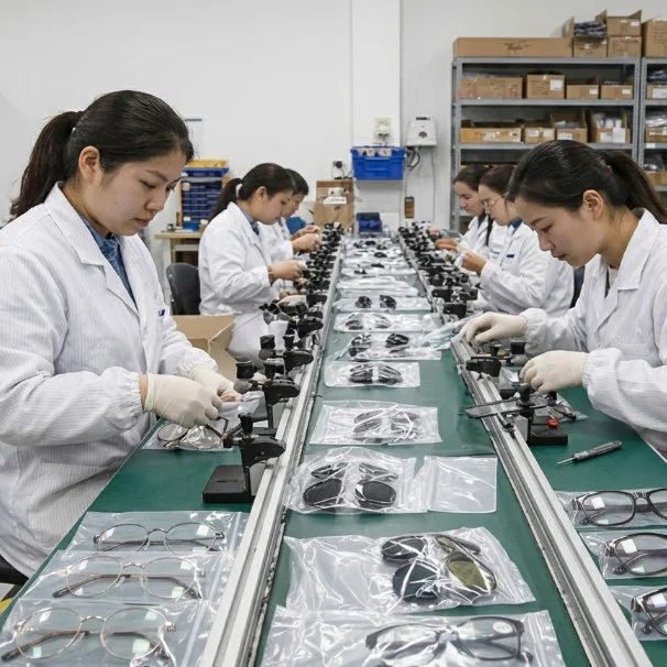 reading glasses packing polybag carton protection labeling shipment preparation