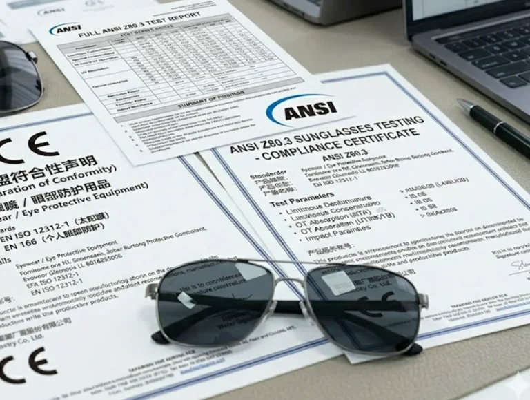 ansi z80.3 sunglasses testing uv protection impact resistance optical quality usa