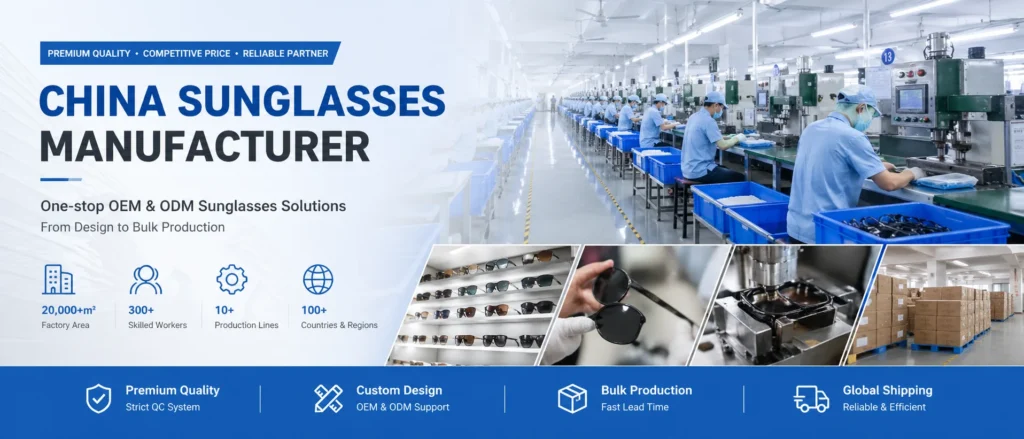 china sunglasses manufacturer factory overview bulk production line