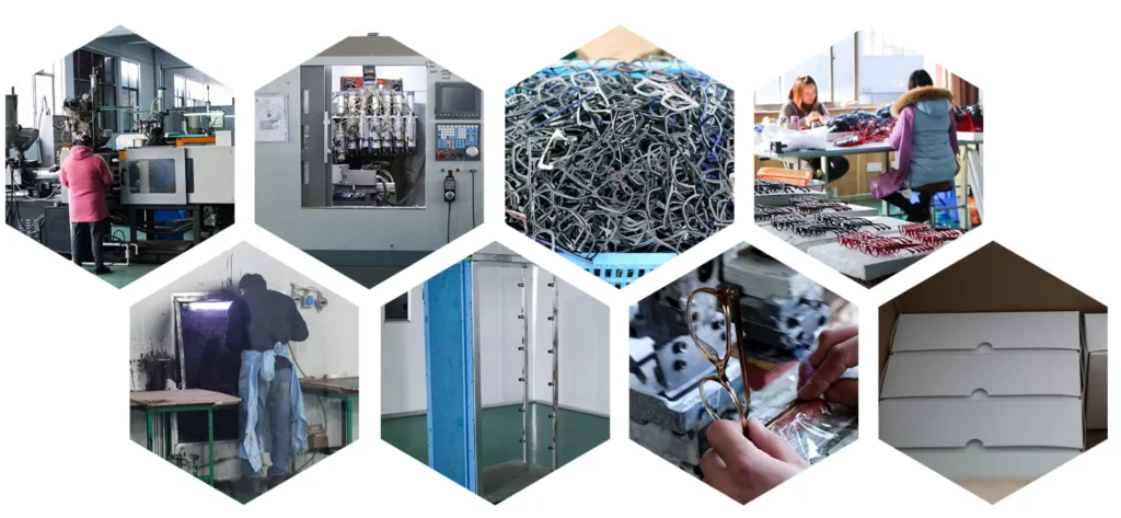 inside sunglasses manufacturer factory wenzhou production workshop overview