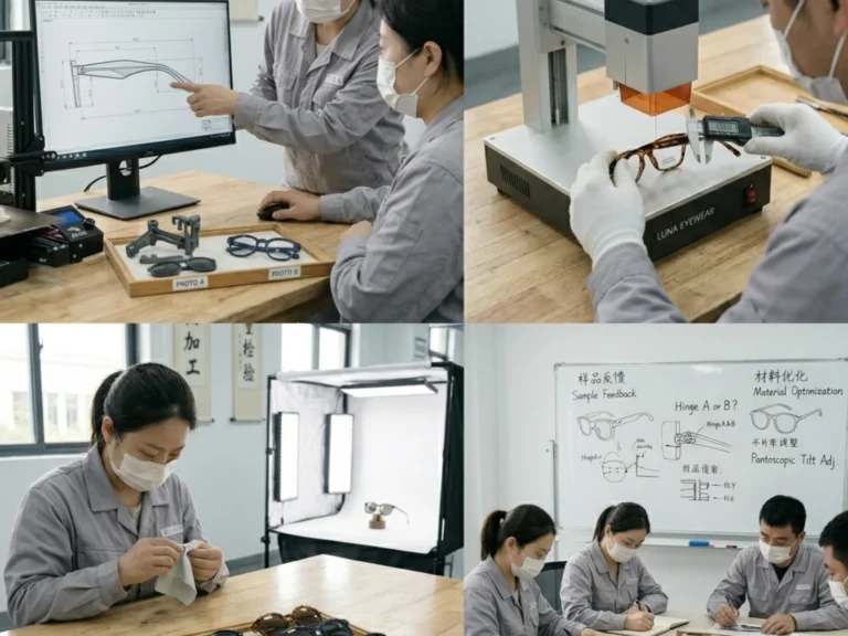 oem sunglasses sample development custom eyewear design communication process