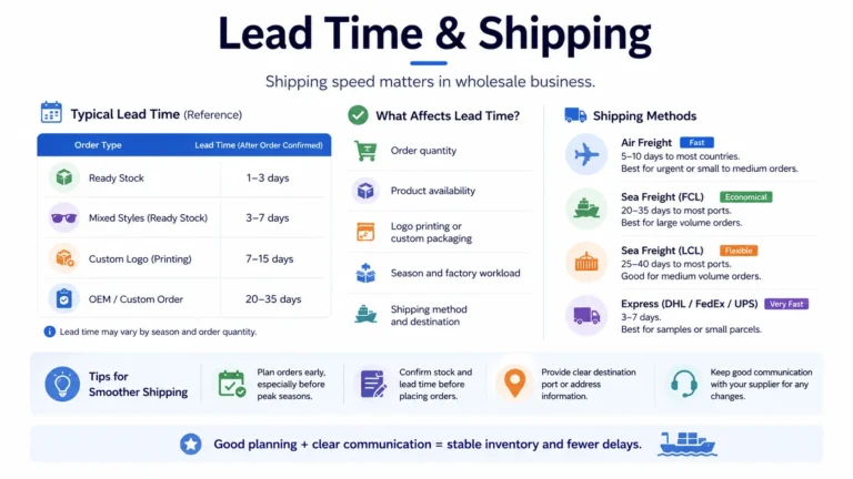 Shipping speed matters in wholesale business.
