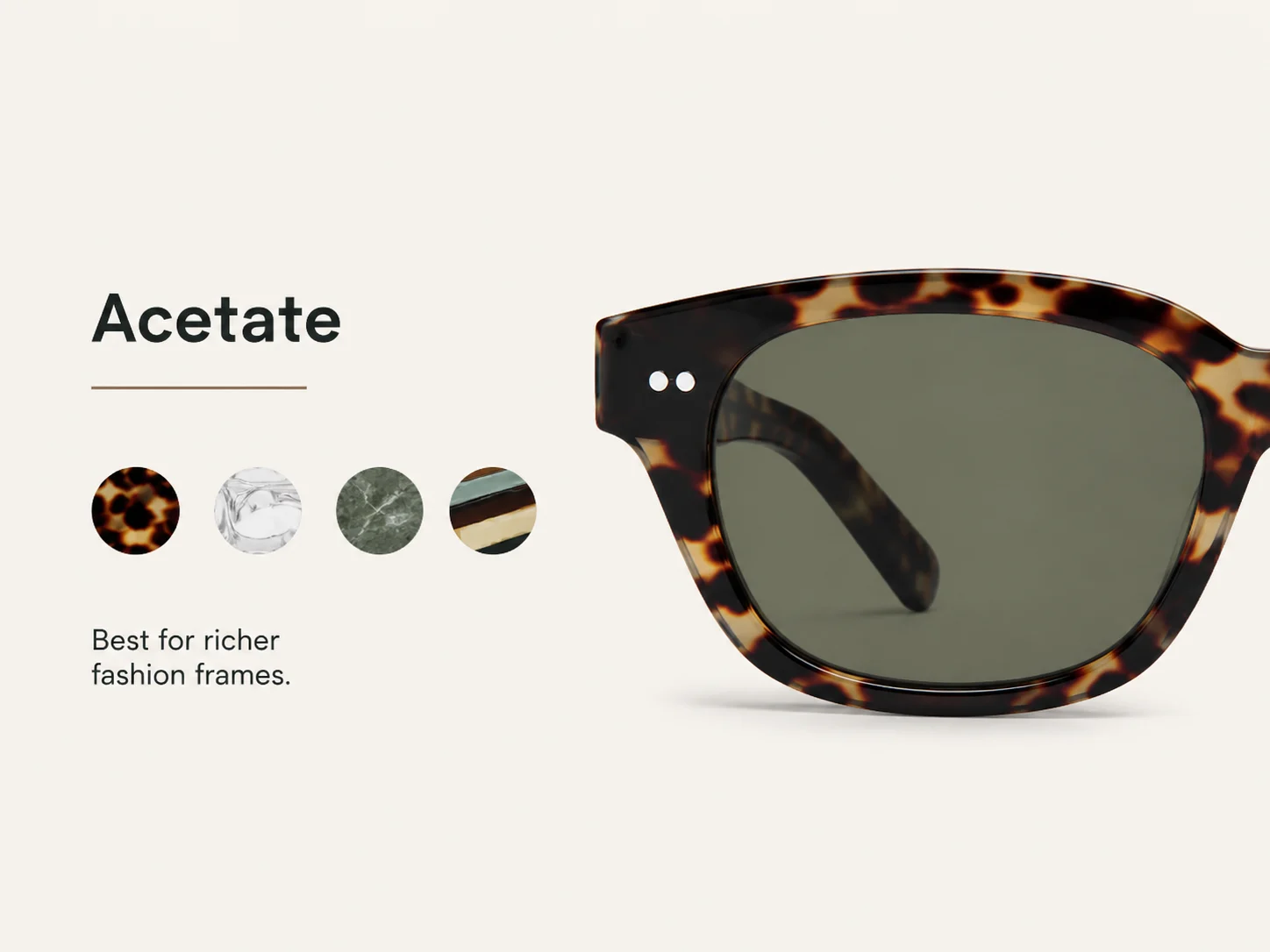 Acetate of fashion sunglasses