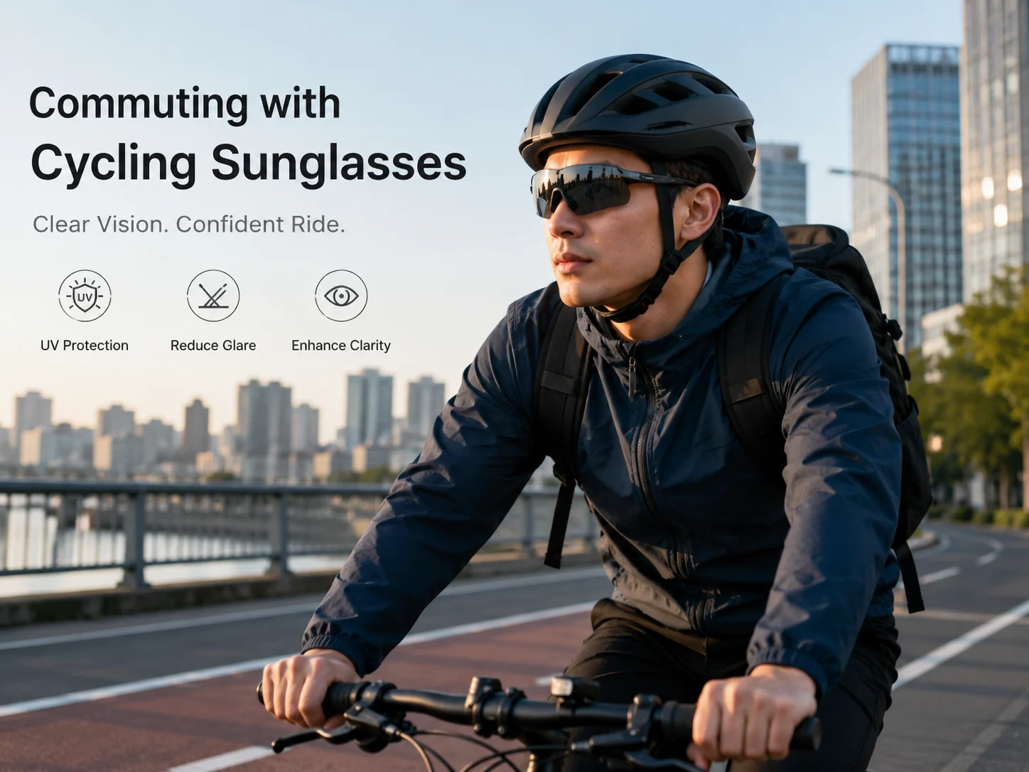 Commuting with Cycling sunglasses