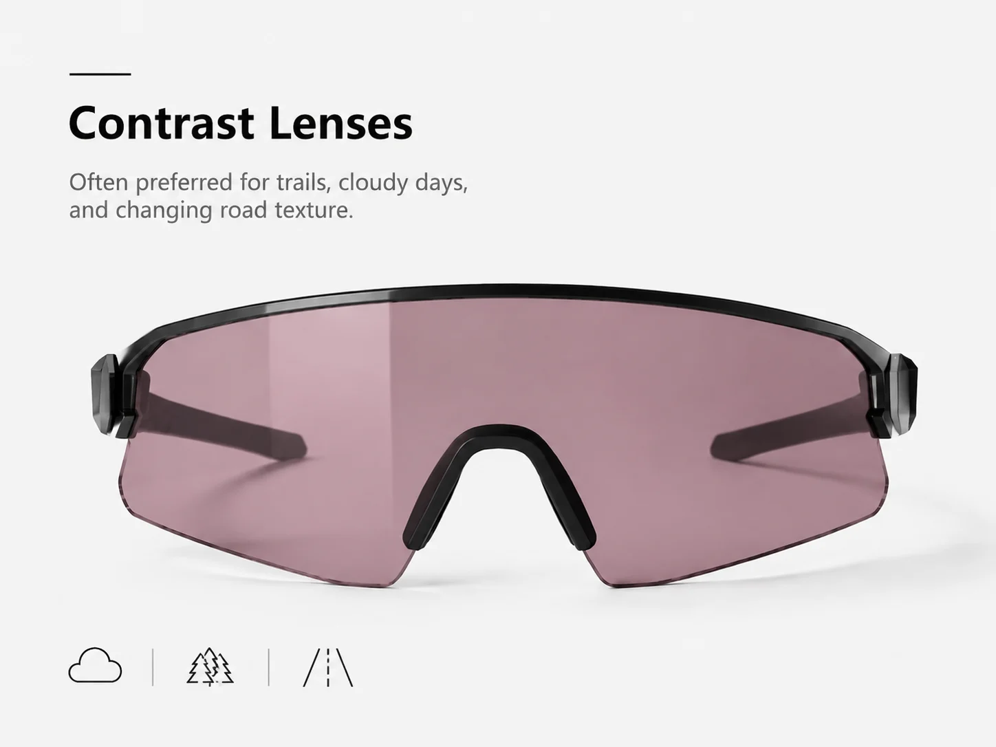 Contrast Lenses of Cycling sunglasses