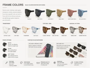 Customize sunglasses Frame Colors