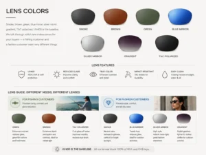 Customize sunglasses Lens Colors