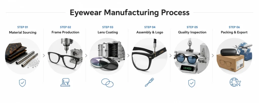 Eyewear Manufacturing Process China factory