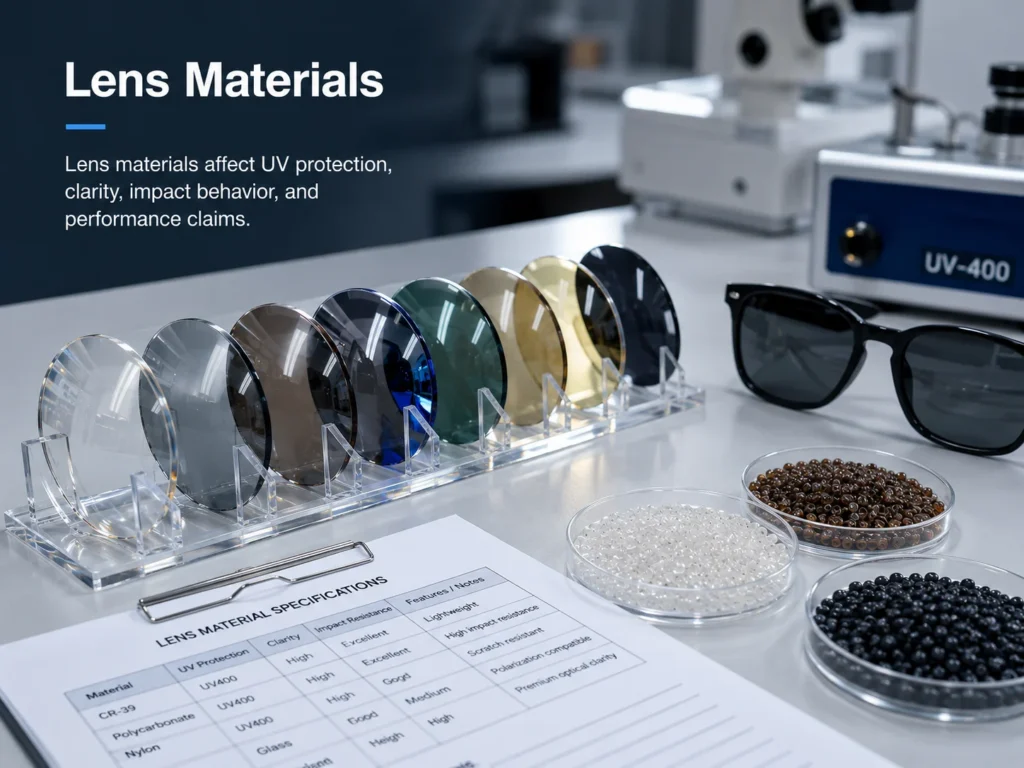 Lens Materials support