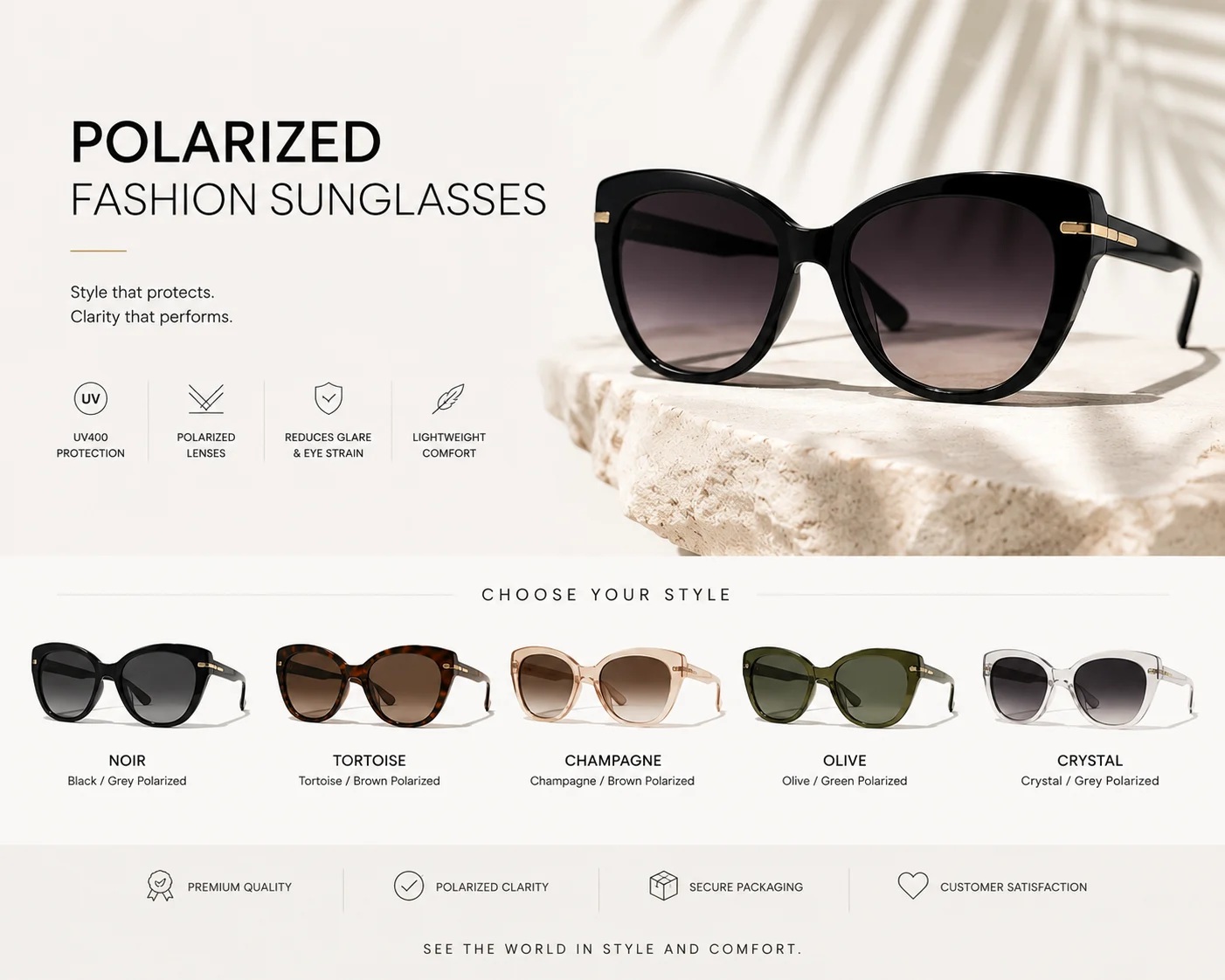 Polarized Fashion Sunglasses from factory