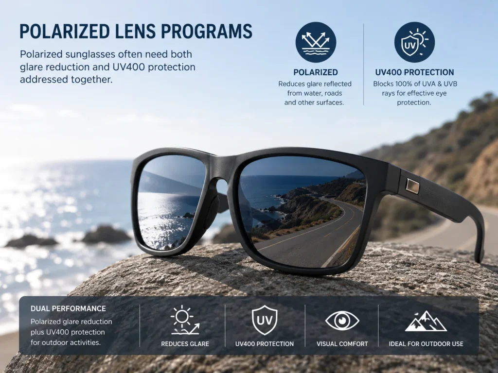 Polarized Lens Programs