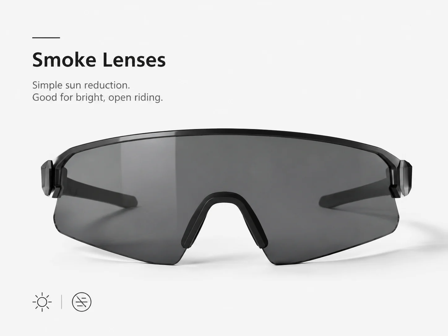 Smoke Lenses of Cycling sunglasses