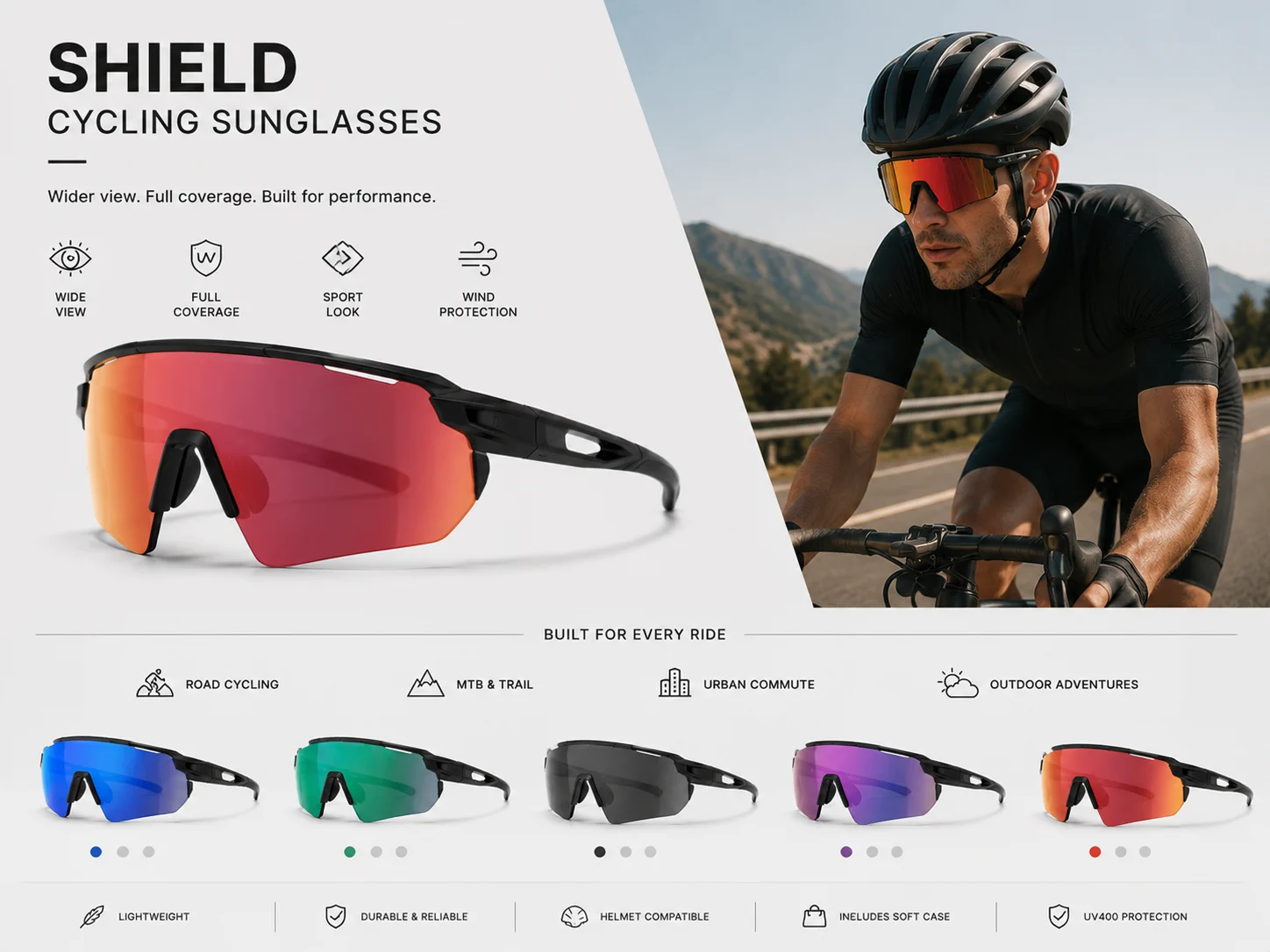 oem Shield Cycling Sunglasses