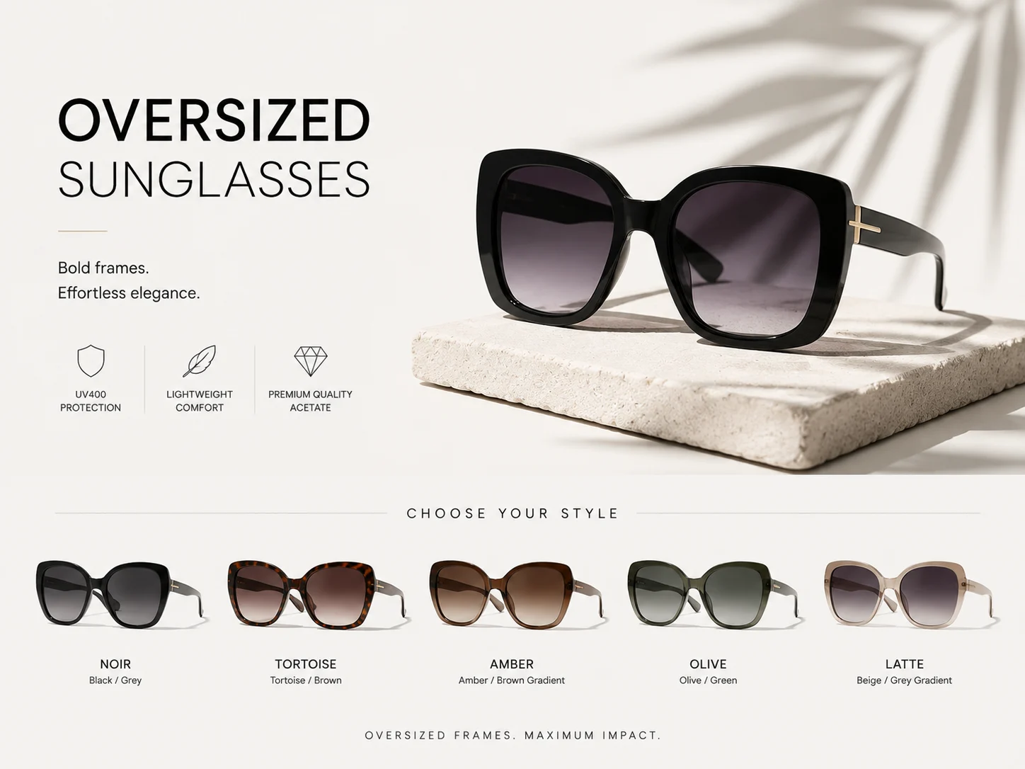 trendy Oversized Sunglasses